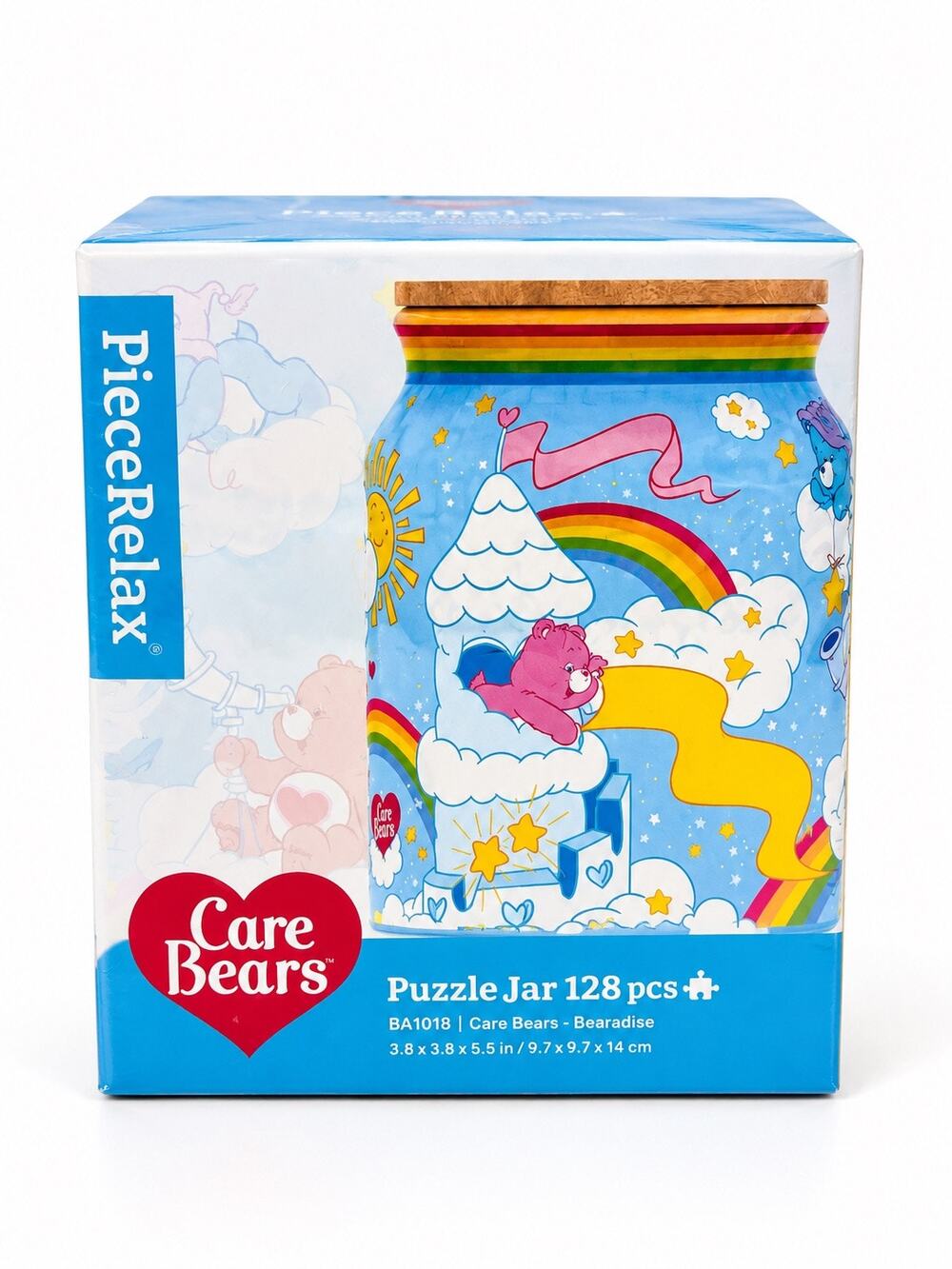 Care Bears 3D Puzzle Jar by PieceRelax with 128 pieces Container Bearadise